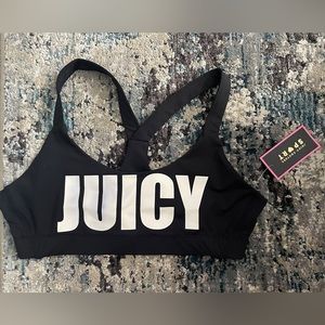 NWT Juicy Couture Sport Cross Back Sports Bra